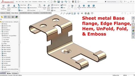 how to use sheet metal parts in solidworks|sheet metal in solidworks 2021.